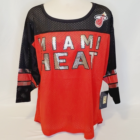 Official NBA Miami Heat Women's Team Mesh Shirt - Picture 2 of 9